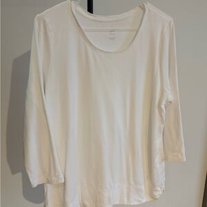 J. Jill Cream Long Sleeve Top